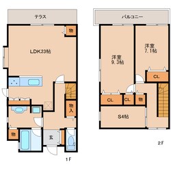 大和西大寺駅 徒歩6分 1-2階の物件間取画像